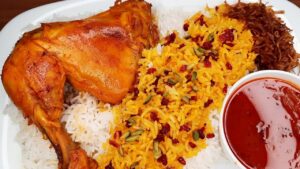 Read more about the article Iranian Barberry Rice With Chicken(Zereshkpolo)Recipe-Eng Sub آموزش خوشمزه ترین زرشک پلو با مرغ مجلسی